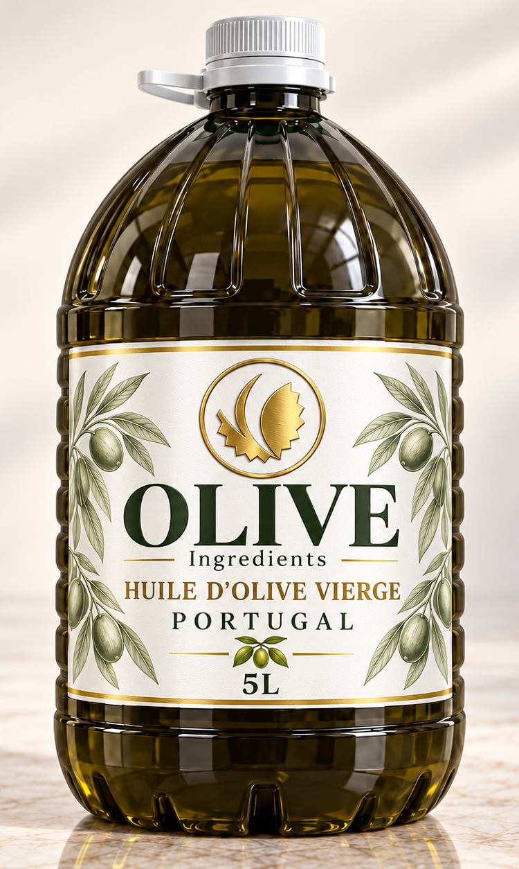 Huile d’olive vierge — OLIVE Ingredients · HUILE D’OLIVE VIERGE · PORTUGAL · 5L